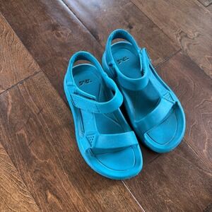 Teva Kids Sandals Hurricane Drift Teal Blue Sport Hook Loop Shoes Size C 13